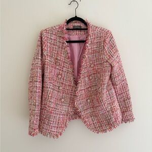 Sans Souci Pink and White Tweed Blazer